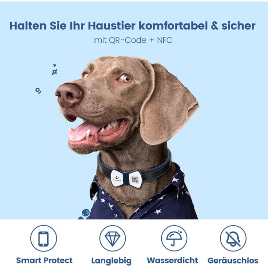 PawView Purple NFC Pet ID Tag - QR Code Anti-Lost Protection for Dogs & Cats, Customizable Smart Tag, Waterproof Silicone, No Subscription Fees PawView Purple NFC Pet ID Tag - QR Code Anti-Lost Protection for Dogs & Cats, Customizable Smart Tag, Waterproof Silicone, No Subscription Fees