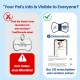 PawView Purple NFC Pet ID Tag - QR Code Anti-Lost Protection for Dogs & Cats, Customizable Smart Tag, Waterproof Silicone, No Subscription Fees PawView Purple NFC Pet ID Tag - QR Code Anti-Lost Protection for Dogs & Cats, Customizable Smart Tag, Waterproof Silicone, No Subscription Fees