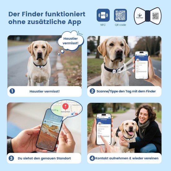 PawView Purple NFC Pet ID Tag - QR Code Anti-Lost Protection for Dogs & Cats, Customizable Smart Tag, Waterproof Silicone, No Subscription Fees PawView Purple NFC Pet ID Tag - QR Code Anti-Lost Protection for Dogs & Cats, Customizable Smart Tag, Waterproof Silicone, No Subscription Fees
