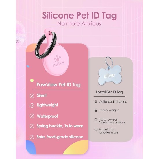 PawView Smart Pet ID Tag with QR Code & NFC - Waterproof Silicone Bow Tie Dog Tag for Lost Pet Recovery - Customizable, No GPS Required, Free App (Black) PawView Smart Pet ID Tag with QR Code & NFC - Waterproof Silicone Bow Tie Dog Tag for Lost Pet Recovery - Customizable, No GPS Required, Free App (Black)