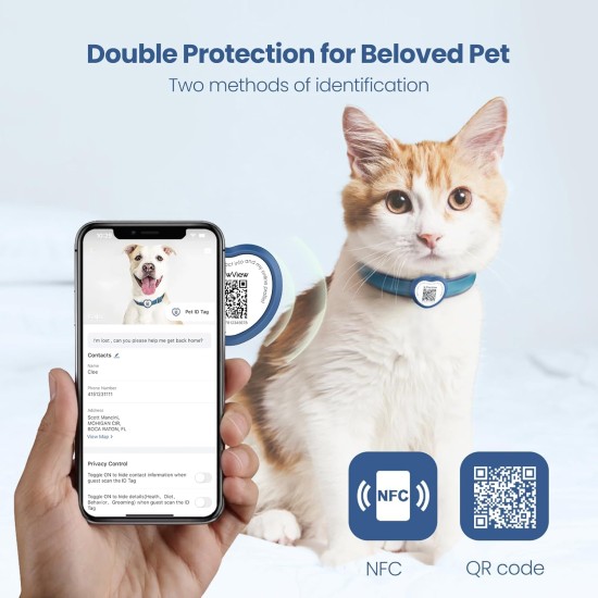 PawView Smart Pet ID Tag with QR Code & NFC - Waterproof Silicone Bow Tie Dog Tag for Lost Pet Recovery - Customizable, No GPS Required, Free App (Black) PawView Smart Pet ID Tag with QR Code & NFC - Waterproof Silicone Bow Tie Dog Tag for Lost Pet Recovery - Customizable, No GPS Required, Free App (Black)
