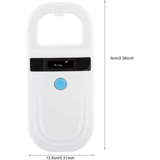 Pet ID Chip Reader, Dog Microchip Scanner, Pet Reader, USB Rechargeable Chip Reader, Cat Chip Reader, OLED Display, 128 Pieces, Tag Information Memory, Portable Animal Tracking Labels Pet ID Chip Reader, Dog Microchip Scanner, Pet Reader, USB Rechargeable Chip Reader, Cat Chip Reader, OLED Display, 128 Pieces, Tag Information Memory, Portable Animal Tracking Labels
