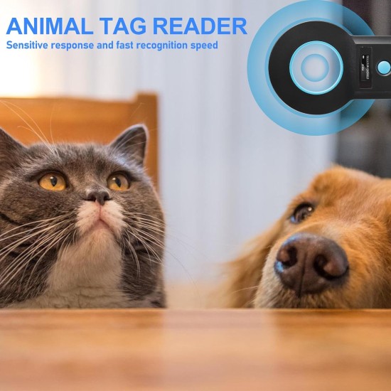 Pet ID Reader, Animal Chip Reader, Microchip Reader for Dogs/Cats, Pet Microchip Scanner, Dog Microchip Scanner, Pet ID Pet Scanner, Pet Chip Reader for Animal Tracking, Black Pet ID Reader, Animal Chip Reader, Microchip Reader for Dogs/Cats, Pet Microchip Scanner, Dog Microchip Scanner, Pet ID Pet Scanner, Pet Chip Reader for Animal Tracking, Black