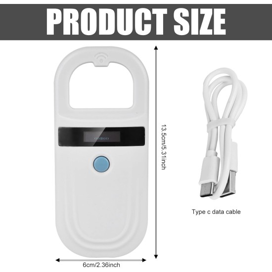 Pet ID Reader, White Animal Chip Reader, Microchip Reader for Dogs/Cats, Pet ID Pet Scanner, Pet Microchip Scanner, Pet Chip Reader for Animal Tracking Pet ID Reader, White Animal Chip Reader, Microchip Reader for Dogs/Cats, Pet ID Pet Scanner, Pet Microchip Scanner, Pet Chip Reader for Animal Tracking