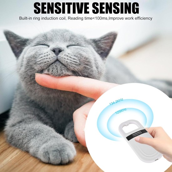Pet ID Reader, White Animal Chip Reader, Microchip Reader for Dogs/Cats, Pet ID Pet Scanner, Pet Microchip Scanner, Pet Chip Reader for Animal Tracking Pet ID Reader, White Animal Chip Reader, Microchip Reader for Dogs/Cats, Pet ID Pet Scanner, Pet Microchip Scanner, Pet Chip Reader for Animal Tracking