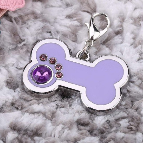 Pet ID Tag Dog Tag Personalised Pet ID Tag Pet Identification Tags Cat Tag Dog Tag Pendant Address Tag for Dog Collar for Cat and Dog (Purple) Pet ID Tag Dog Tag Personalised Pet ID Tag Pet Identification Tags Cat Tag Dog Tag Pendant Address Tag for Dog Collar for Cat and Dog (Purple)