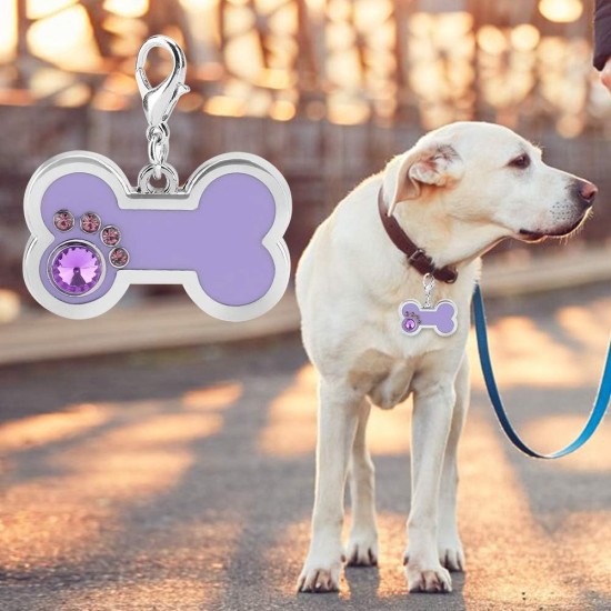 Pet ID Tag Dog Tag Personalised Pet ID Tag Pet Identification Tags Cat Tag Dog Tag Pendant Address Tag for Dog Collar for Cat and Dog (Purple) Pet ID Tag Dog Tag Personalised Pet ID Tag Pet Identification Tags Cat Tag Dog Tag Pendant Address Tag for Dog Collar for Cat and Dog (Purple)
