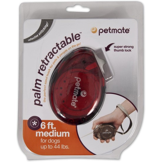 Petmate 10076 Translucent Palm Retractable Pet Leash, Large, Assorted Petmate 10076 Translucent Palm Retractable Pet Leash, Large, Assorted