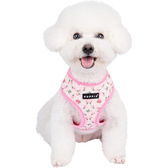 Puppia Spring and Summer Fashion Over-The-Head Dog Harness, Beige_Minmi, Medium Puppia Spring and Summer Fashion Over-The-Head Dog Harness, Beige_Minmi, Medium