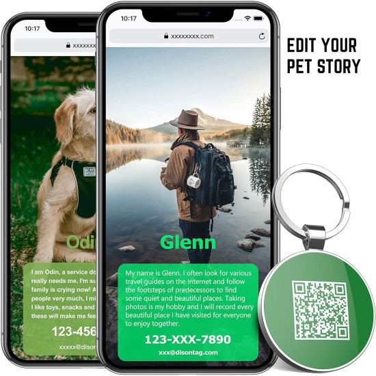 QR Code Dog Tag ID Personalised Social Online Site Free Online Pet Profile Modificable Privacy Control No App Required (Round) QR Code Dog Tag ID Personalised Social Online Site Free Online Pet Profile Modificable Privacy Control No App Required (Round)