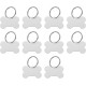 QUARKZMAN Bone Shaped Dog Sign Animal ID Labels 38 mm x 25 mm / 1.5 x 1 Inch Metal Silver Tone Blank Dog Labels Cat Labels with Ring for Dog Cat Pendant Craft Pack of 10 QUARKZMAN Bone Shaped Dog Sign Animal ID Labels 38 mm x 25 mm / 1.5 x 1 Inch Metal Silver Tone Blank Dog Labels Cat Labels with Ring for Dog Cat Pendant Craft Pack of 10