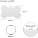 QUARKZMAN Bone Shaped Dog Sign Animal ID Labels 38 mm x 25 mm / 1.5 x 1 Inch Metal Silver Tone Blank Dog Labels Cat Labels with Ring for Dog Cat Pendant Craft Pack of 10 QUARKZMAN Bone Shaped Dog Sign Animal ID Labels 38 mm x 25 mm / 1.5 x 1 Inch Metal Silver Tone Blank Dog Labels Cat Labels with Ring for Dog Cat Pendant Craft Pack of 10