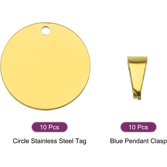 QUARKZMAN Metal Round Tags Stamps, Black Blank Dog Tags 1.18 Inch Circle DIY Engraving Blank Tags Pack of 10, Stainless Steel with Hole for Pet Dog ID Tags QUARKZMAN Metal Round Tags Stamps, Black Blank Dog Tags 1.18 Inch Circle DIY Engraving Blank Tags Pack of 10, Stainless Steel with Hole for Pet Dog ID Tags