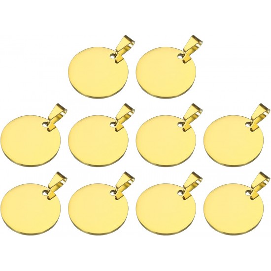 QUARKZMAN Metal Round Tags Stamps, Black Blank Dog Tags 1.18 Inch Circle DIY Engraving Blank Tags Pack of 10, Stainless Steel with Hole for Pet Dog ID Tags QUARKZMAN Metal Round Tags Stamps, Black Blank Dog Tags 1.18 Inch Circle DIY Engraving Blank Tags Pack of 10, Stainless Steel with Hole for Pet Dog ID Tags