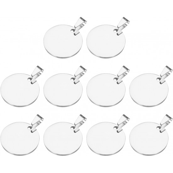 QUARKZMAN Metal Round Tags Stamps, Black Blank Dog Tags 1.18 Inch Circle DIY Engraving Blank Tags Pack of 10, Stainless Steel with Hole for Pet Dog ID Tags QUARKZMAN Metal Round Tags Stamps, Black Blank Dog Tags 1.18 Inch Circle DIY Engraving Blank Tags Pack of 10, Stainless Steel with Hole for Pet Dog ID Tags
