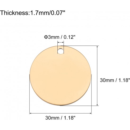 QUARKZMAN Metal Round Tags Stamps, Black Blank Dog Tags 1.18 Inch Circle DIY Engraving Blank Tags Pack of 10, Stainless Steel with Hole for Pet Dog ID Tags QUARKZMAN Metal Round Tags Stamps, Black Blank Dog Tags 1.18 Inch Circle DIY Engraving Blank Tags Pack of 10, Stainless Steel with Hole for Pet Dog ID Tags
