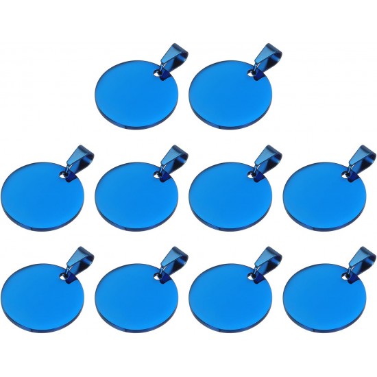 QUARKZMAN Metal Round Tags Stamps, Black Blank Dog Tags 1.18 Inch Circle DIY Engraving Blank Tags Pack of 10, Stainless Steel with Hole for Pet Dog ID Tags QUARKZMAN Metal Round Tags Stamps, Black Blank Dog Tags 1.18 Inch Circle DIY Engraving Blank Tags Pack of 10, Stainless Steel with Hole for Pet Dog ID Tags