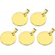 QUARKZMAN Metal Round Tags Stamps, Golden Blank Dog Tags 1.38 Inch Circle DIY Engraving Blank Tags Pack of 5, Stainless Steel with Hole for Pet Dog ID Tags, Pendant Decoration, Craft Tags QUARKZMAN Metal Round Tags Stamps, Golden Blank Dog Tags 1.38 Inch Circle DIY Engraving Blank Tags Pack of 5, Stainless Steel with Hole for Pet Dog ID Tags, Pendant Decoration, Craft Tags