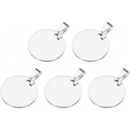 QUARKZMAN Metal Round Tags Stamps, Golden Blank Dog Tags 1.38 Inch Circle DIY Engraving Blank Tags Pack of 5, Stainless Steel with Hole for Pet Dog ID Tags, Pendant Decoration, Craft Tags QUARKZMAN Metal Round Tags Stamps, Golden Blank Dog Tags 1.38 Inch Circle DIY Engraving Blank Tags Pack of 5, Stainless Steel with Hole for Pet Dog ID Tags, Pendant Decoration, Craft Tags