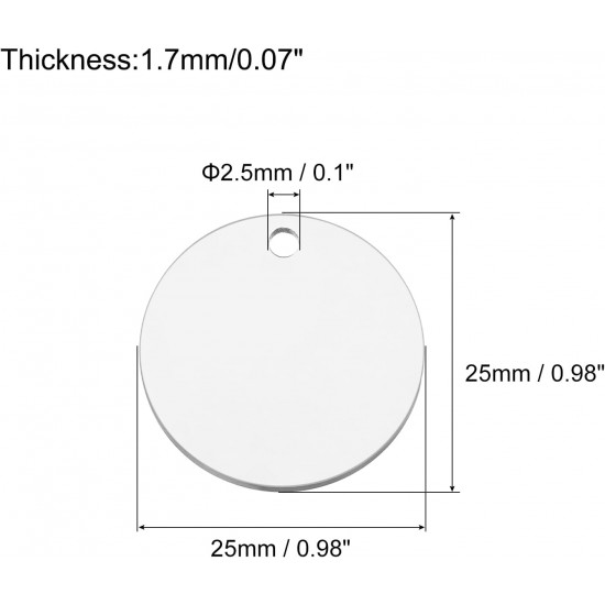 QUARKZMAN Metal Round Tags Stamps, Golden Blank Dog Tags 1.38 Inch Circle DIY Engraving Blank Tags Pack of 5, Stainless Steel with Hole for Pet Dog ID Tags, Pendant Decoration, Craft Tags QUARKZMAN Metal Round Tags Stamps, Golden Blank Dog Tags 1.38 Inch Circle DIY Engraving Blank Tags Pack of 5, Stainless Steel with Hole for Pet Dog ID Tags, Pendant Decoration, Craft Tags