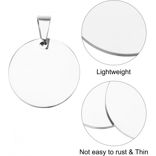 QUARKZMAN Metal Round Tags Stamps, Golden Blank Dog Tags 1.38 Inch Circle DIY Engraving Blank Tags Pack of 5, Stainless Steel with Hole for Pet Dog ID Tags, Pendant Decoration, Craft Tags QUARKZMAN Metal Round Tags Stamps, Golden Blank Dog Tags 1.38 Inch Circle DIY Engraving Blank Tags Pack of 5, Stainless Steel with Hole for Pet Dog ID Tags, Pendant Decoration, Craft Tags