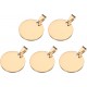QUARKZMAN Metal Round Tags Stamps, Golden Blank Dog Tags 1.38 Inch Circle DIY Engraving Blank Tags Pack of 5, Stainless Steel with Hole for Pet Dog ID Tags, Pendant Decoration, Craft Tags QUARKZMAN Metal Round Tags Stamps, Golden Blank Dog Tags 1.38 Inch Circle DIY Engraving Blank Tags Pack of 5, Stainless Steel with Hole for Pet Dog ID Tags, Pendant Decoration, Craft Tags