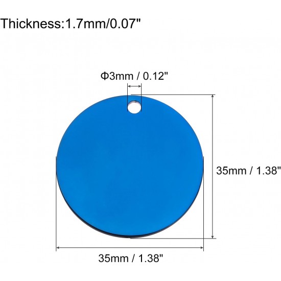 QUARKZMAN Metal Round Tags Stamps, Golden Blank Dog Tags 1.38 Inch Circle DIY Engraving Blank Tags Pack of 5, Stainless Steel with Hole for Pet Dog ID Tags, Pendant Decoration, Craft Tags QUARKZMAN Metal Round Tags Stamps, Golden Blank Dog Tags 1.38 Inch Circle DIY Engraving Blank Tags Pack of 5, Stainless Steel with Hole for Pet Dog ID Tags, Pendant Decoration, Craft Tags