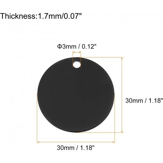QUARKZMAN Metal Round Tags Stamps, Golden Blank Dog Tags 1.38 Inch Circle DIY Engraving Blank Tags Pack of 5, Stainless Steel with Hole for Pet Dog ID Tags, Pendant Decoration, Craft Tags QUARKZMAN Metal Round Tags Stamps, Golden Blank Dog Tags 1.38 Inch Circle DIY Engraving Blank Tags Pack of 5, Stainless Steel with Hole for Pet Dog ID Tags, Pendant Decoration, Craft Tags