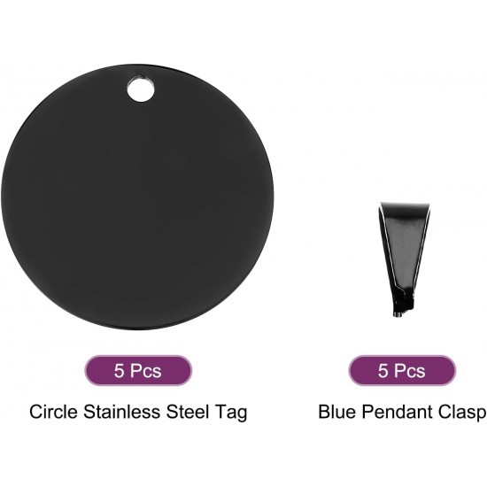 QUARKZMAN Metal Round Tags Stamps, Golden Blank Dog Tags 1.38 Inch Circle DIY Engraving Blank Tags Pack of 5, Stainless Steel with Hole for Pet Dog ID Tags, Pendant Decoration, Craft Tags QUARKZMAN Metal Round Tags Stamps, Golden Blank Dog Tags 1.38 Inch Circle DIY Engraving Blank Tags Pack of 5, Stainless Steel with Hole for Pet Dog ID Tags, Pendant Decoration, Craft Tags