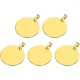 QUARKZMAN Metal Round Tags Stamps, Golden Blank Dog Tags 1.38 Inch Circle DIY Engraving Blank Tags Pack of 5, Stainless Steel with Hole for Pet Dog ID Tags, Pendant Decoration, Craft Tags QUARKZMAN Metal Round Tags Stamps, Golden Blank Dog Tags 1.38 Inch Circle DIY Engraving Blank Tags Pack of 5, Stainless Steel with Hole for Pet Dog ID Tags, Pendant Decoration, Craft Tags