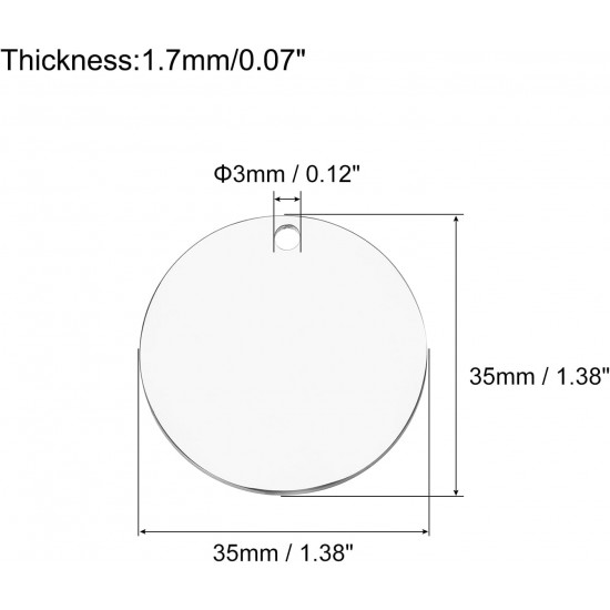 QUARKZMAN Metal Round Tags Stamps, Golden Blank Dog Tags 1.38 Inch Circle DIY Engraving Blank Tags Pack of 5, Stainless Steel with Hole for Pet Dog ID Tags, Pendant Decoration, Craft Tags QUARKZMAN Metal Round Tags Stamps, Golden Blank Dog Tags 1.38 Inch Circle DIY Engraving Blank Tags Pack of 5, Stainless Steel with Hole for Pet Dog ID Tags, Pendant Decoration, Craft Tags