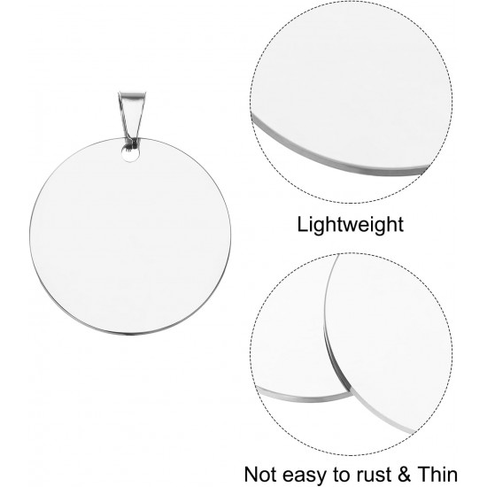 QUARKZMAN Metal Round Tags Stamps, Golden Blank Dog Tags 1.38 Inch Circle DIY Engraving Blank Tags Pack of 5, Stainless Steel with Hole for Pet Dog ID Tags, Pendant Decoration, Craft Tags QUARKZMAN Metal Round Tags Stamps, Golden Blank Dog Tags 1.38 Inch Circle DIY Engraving Blank Tags Pack of 5, Stainless Steel with Hole for Pet Dog ID Tags, Pendant Decoration, Craft Tags