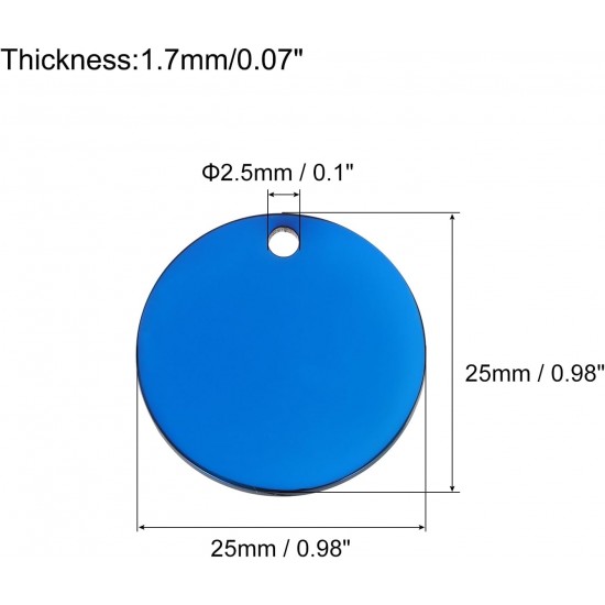 QUARKZMAN Metal Round Tags Stamps, Golden Blank Dog Tags 1.38 Inch Circle DIY Engraving Blank Tags Pack of 5, Stainless Steel with Hole for Pet Dog ID Tags, Pendant Decoration, Craft Tags QUARKZMAN Metal Round Tags Stamps, Golden Blank Dog Tags 1.38 Inch Circle DIY Engraving Blank Tags Pack of 5, Stainless Steel with Hole for Pet Dog ID Tags, Pendant Decoration, Craft Tags