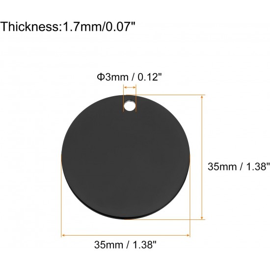 QUARKZMAN Metal Round Tags Stamps, Golden Blank Dog Tags 1.38 Inch Circle DIY Engraving Blank Tags Pack of 5, Stainless Steel with Hole for Pet Dog ID Tags, Pendant Decoration, Craft Tags QUARKZMAN Metal Round Tags Stamps, Golden Blank Dog Tags 1.38 Inch Circle DIY Engraving Blank Tags Pack of 5, Stainless Steel with Hole for Pet Dog ID Tags, Pendant Decoration, Craft Tags
