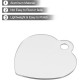 QUARKZMAN Pet ID Number Plate Metal Engraving Signs Heart Shape Dog ID Pendant Black Blank Labels with Key Rings for Pet Dog Cat Stamping Pendant Decoration 10 Pack