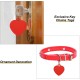 QUARKZMAN Pet ID Number Plate Metal Engraving Signs Heart Shape Dog ID Pendant Black Blank Labels with Key Rings for Pet Dog Cat Stamping Pendant Decoration 10 Pack