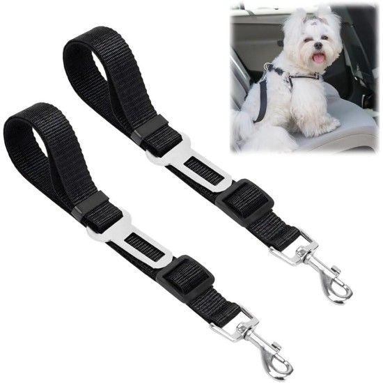 Ram 2 Pack 70cm Adjustable Car Seat Belt for Dogs and Cats Heavy Duty Clip On Ram 2 Pack 70cm Adjustable Car Seat Belt for Dogs and Cats Heavy Duty Clip On