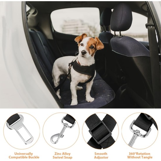 Ram 2 Pack 70cm Adjustable Car Seat Belt for Dogs and Cats Heavy Duty Clip On Ram 2 Pack 70cm Adjustable Car Seat Belt for Dogs and Cats Heavy Duty Clip On