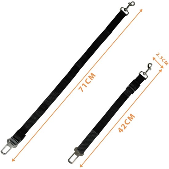 Ram 2 Pack 70cm Adjustable Car Seat Belt for Dogs and Cats Heavy Duty Clip On Ram 2 Pack 70cm Adjustable Car Seat Belt for Dogs and Cats Heavy Duty Clip On