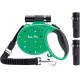 Retractable Dog Lead with Torch 5 m Happy & Polly Protective Bungee Lead Practical Hook Reflective Fishing Line Woven Strong Band One-Handed Release Pause and Lock Retractable Dog Lead with Torch 5 m Happy & Polly Protective Bungee Lead Practical Hook Reflective Fishing Line Woven Strong Band One-Handed Release Pause and Lock