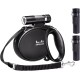Retractable Dog Lead with Torch 5 m Happy & Polly Protective Bungee Lead Practical Hook Reflective Fishing Line Woven Strong Band One-Handed Release Pause and Lock Retractable Dog Lead with Torch 5 m Happy & Polly Protective Bungee Lead Practical Hook Reflective Fishing Line Woven Strong Band One-Handed Release Pause and Lock