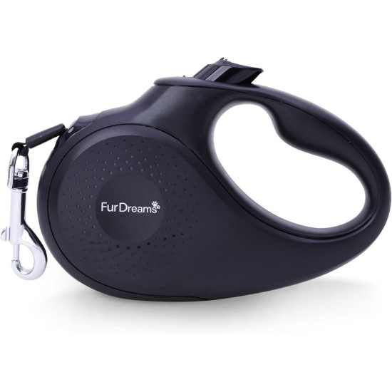 Retractable Dog Leash - Heavy Duty Extendable (5m) Lead | Non-Slip Handle with Locking Control | Strong Tangle-Free Nylon Strap & Collar Hook (Black, Large) Retractable Dog Leash - Heavy Duty Extendable (5m) Lead | Non-Slip Handle with Locking Control | Strong Tangle-Free Nylon Strap & Collar Hook (Black, Large)