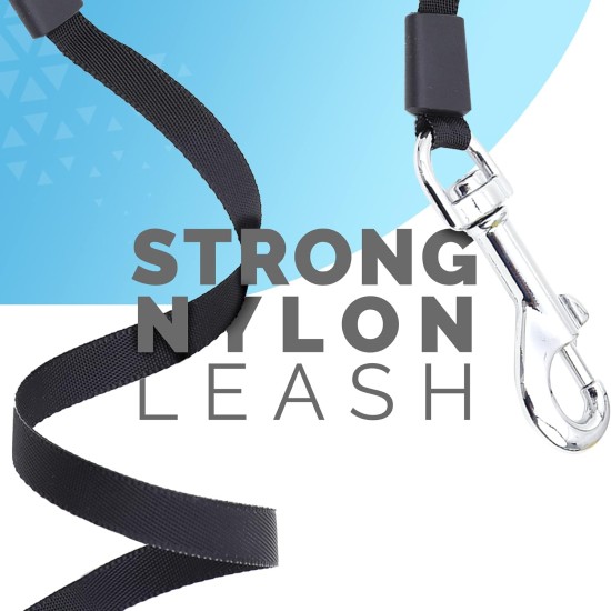 Retractable Dog Leash - Heavy Duty Extendable (5m) Lead | Non-Slip Handle with Locking Control | Strong Tangle-Free Nylon Strap & Collar Hook (Black, Large) Retractable Dog Leash - Heavy Duty Extendable (5m) Lead | Non-Slip Handle with Locking Control | Strong Tangle-Free Nylon Strap & Collar Hook (Black, Large)