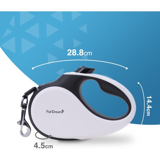 Retractable Dog Leash - Heavy Duty Extendable (5m) Lead | Non-Slip Handle with Locking Control | Strong Tangle-Free Nylon Strap & Collar Hook (Black, Large) Retractable Dog Leash - Heavy Duty Extendable (5m) Lead | Non-Slip Handle with Locking Control | Strong Tangle-Free Nylon Strap & Collar Hook (Black, Large)