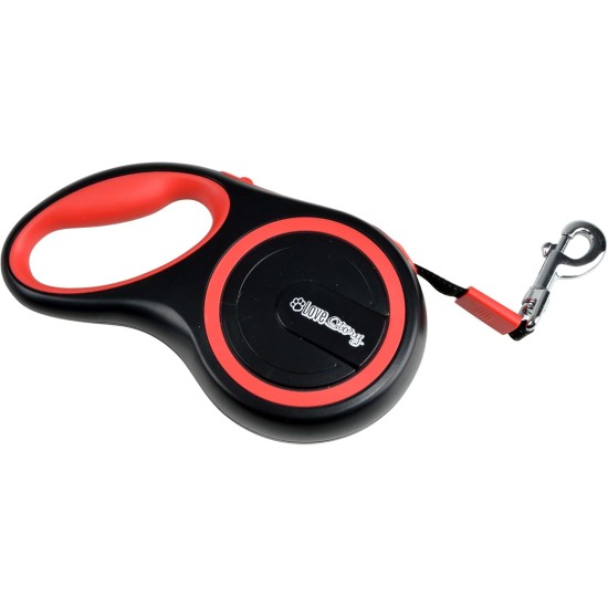 Retractable Leash Max 20kg 5m Plastic Medium 6.9" x 4" x 1.5" Red Black Retractable Leash Max 20kg 5m Plastic Medium 6.9" x 4" x 1.5" Red Black