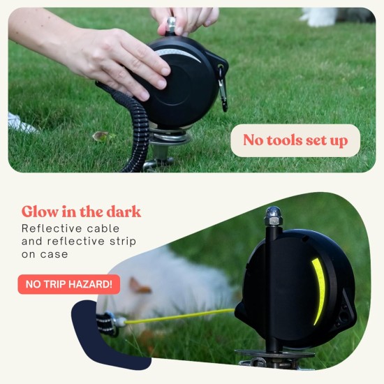 Robust Retractable Dog Lead Cable: The Ultimate Dog Lead for Outdoors - Super Strong Tying Retractable Cable for Dogs Versatile Retractable Dog Leads for the Yard Robust Retractable Dog Lead Cable: The Ultimate Dog Lead for Outdoors - Super Strong Tying Retractable Cable for Dogs Versatile Retractable Dog Leads for the Yard