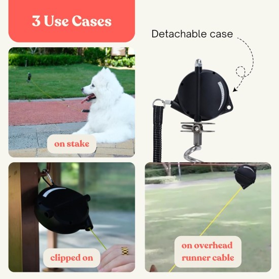【Robustes einziehbares Hunde-Auslaufkabel】 Die ultimative Hundeleine für draußen - Super Starkes ausbindendes einziehbares Kabel für Hunde Vielseitige einziehbare Hundeleinen für den Hof 【Robustes einziehbares Hunde-Auslaufkabel】 Die ultimative Hundeleine für draußen - Super Starkes ausbindendes einziehbares Kabel für Hunde Vielseitige einziehbare Hundeleinen für den Hof