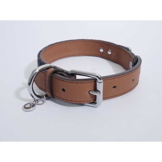 Rosewood Luxury Leather Dog Collar, 8-12 Inch, soft touch navy Rosewood Luxury Leather Dog Collar, 8-12 Inch, soft touch navy