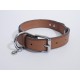 Rosewood Luxury Leather Dog Collar, 8-12 Inch, soft touch navy