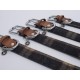 Rosewood Luxury Leather Dog Collar, 8-12 Inch, soft touch navy
